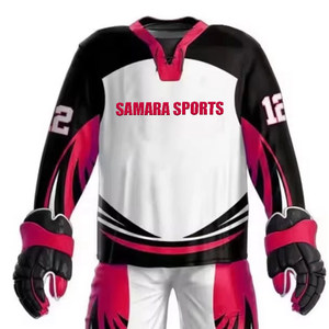La mejor venta, el más nuevo conjunto de uniformes de hockey sobre hielo, 100% poliéster, logotipo personalizado, ropa informal, uniformes deportivos de hockey sobre hielo - Product Image 2