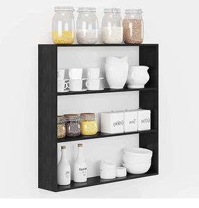 Haute vente noir cadre en métal organisateur de stockage maison hôtel Restaurant ustensiles de cuisine utiliser en gros étagère à épices - Product Image 3