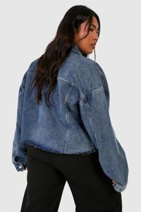 แจ็คเก็ตยีนส์ทรงหลวมแบบติดกระดุมสำหรับผู้หญิงสไตล์คลาสสิก สีซีด ลุคโอเวอร์ไซส์ สไตล์ทรัคเกอร์ สำหรับลุคสบายๆ ในฤดูใบไม้ร่วง ตกแต่งด้วยเพชร - Product Image 2