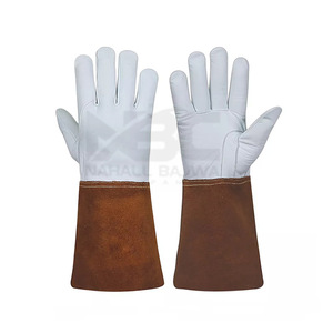Gants de soudage à manches longues, résistants à la chaleur, gants de soudage en croûte de cuir de vache 2023. - Product Image 6