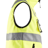 Chaleco de Seguridad Personalizable de Microfibra, Material Reflectante de Alta Visibilidad, Protección Invernal, Antipolvo, Múltiples Bolsillos