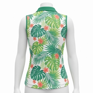 Polo sin Mangas para Mujer, Estampado Tropical, Secado Rápido, Transpirable, para Pickleball, Tenis, Ropa Deportiva de Verano, Logotipo Personalizado - Product Image 2
