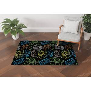 Tapis imprimé dynamique, tapis pour salle de jeux, tapis d'intérieur moderne, facile à nettoyer, tapis en chenille - Product Image 1