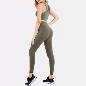 Style personnalisé à bas prix Ensemble de yoga pour femmes Meilleure vente Ensemble de yoga pour femmes à bas quantité minimale de commande Ensemble de yoga pour femmes - Product Image 6