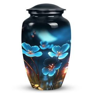 Urna de Cremación de Aluminio con Diseño de Mármol Rosa y Azul - Urna para Cenizas Humanas Adultas de 10 Pulgadas - Urna Funeraria Conmemorativa Hecha a Mano - Product Image 4