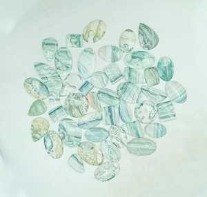 Cabujón de ágata con Banda Verde, piedra preciosa pulida Natural con bandas blancas, tamaño personalizado para joyería elegante, piedras preciosas sueltas - Product Image 1