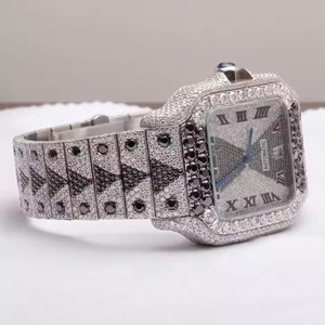 Reloj Mecánico ETA Analógico de Lujo Unisex Pulido con Marcadores de Hora de Diamantes Reales, Diseño Moderno, Resistente al Agua - Product Image 3
