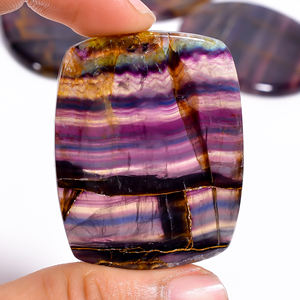 Grado superior 100% Natural Multi Fluorita 1314 Ct. Lote Fabricación de joyas sueltas Cabujón de corte ovalado/pera Tamaños pulidos 41X29 57X30mm - Product Image 2