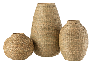 Vase en jonc de mer naturel Fabriqué au Vietnam Matériau écologique pour la décoration intérieure et la décoration de la vaisselle Vente en gros - Product Image 2