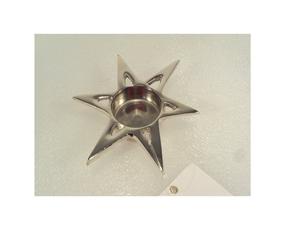 Atractivo portavelas de copo de nieve de aluminio con níquel para decoración del hogar - Product Image 4