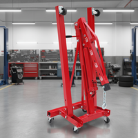 Grue d'atelier hydraulique pliable portable de haute qualité, grue pliante pour moteur, mini-grue mobile manuelle 2T YOUAO en acier à haute teneur en carbone