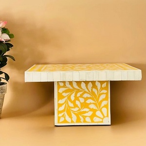 Soporte de pastel con incrustaciones de madreperla y hueso hecho a mano indio, utensilios de cocina de calidad para panaderos caseros, herramientas de pastel de estilo real - Product Image 1