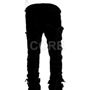 Top Trending Pantalones apilados para hombres Pantalones lavados para hombres Último estilo Venta caliente Pantalones apilados para hombres - Product Image 2