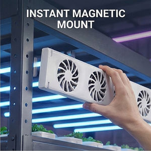 Ventilateur d'agriculture verticale intérieure à installation magnétique, expédition en 3 jours |   Ventilation de rack de culture réglable 102 m³/h avec connexion en chaîne <span class=keywords><strong>USB</strong></span>-C - Product Image 3
