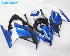 Carenados Azul Negro Blanco para <span class=keywords><strong>Kawasaki</strong></span> <span class=keywords><strong>Ninja</strong></span> EX300 13 14 15 16 Kit de Carrocería ZX300 2013-2016 <span class=keywords><strong>EX</strong></span> <span class=keywords><strong>300</strong></span> Piezas de Repuesto para Motocicleta Deportiva - Product Image 1