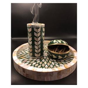 2024 último árabe islámico fregona incrustaciones Bakhoor quemador conjunto madre de perla incrustaciones Oud Bakhoor Dukhoon Bukhoor conjunto - Product Image 6