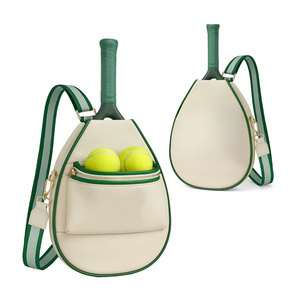 Bolsa de Raqueta de Pádel de Cuero Genuino de Alta Calidad, Diseño Ligero, con Múltiples Bolsillos, Impermeable, Capacidad de 30-40L, Cierre Resistente - Product Image 1