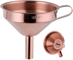 Embudo de metal de acero inoxidable para separar aceite, embudo pequeño de latón para llenar aceites y queroseno - Product Image 3