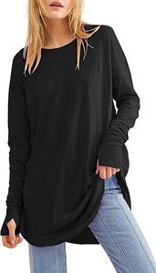 2025 nouvelles femmes à manches longues col rond sweat tunique hauts coupe ample sweats pour les saisons d'hiver et d'automne - Product Image 3