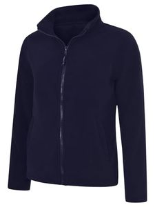 Chaqueta de Forro Polar Suave con Cremallera Completa para Hombre, Cuello Alto, para Actividades al Aire Libre, Tallas Grandes y Altas, Bordada - Product Image 2