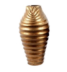 New Design Handcrafted Aluminium Flower <b>Vase</b> With Natural Brass Finishing Custom Made Home and Garden Decoration ( Set of 2 ) - Product Image 3