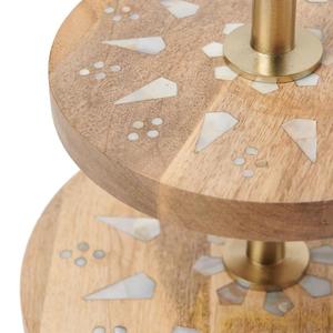 Soporte de pastel de grado alimenticio ecológico de madera clásico con bolsa Opp para uso en cocina y fiestas - Product Image 2