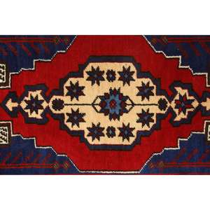 Petit tapis turc de 1,8 x 3,2 pieds, tapis vintage rouge à imprimé animal - Product Image 5