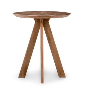 Table ronde en bois de manguier brun au design moderne pour meubles de chambre à coucher bar maison ou restaurant - Product Image 1