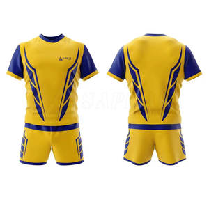 Nouvelle Arrivée En Gros Respirant Rugby Uniforme Dernier Style Polyester Sportswear Ensemble Équipe De Transfert De Chaleur Imprimé Logo Personnalisé - Product Image 1