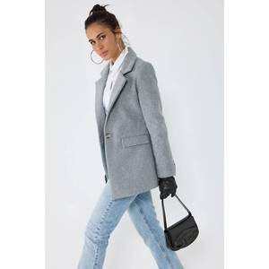 Chaqueta Unisex para Todas las Temporadas, Estilo Diario, Cuello Redondo con Botones, 100% Poliéster - Product Image 1