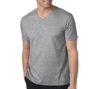 T-shirt en coton tricoté personnalisé pour homme, col en V, élégant, promotionnel, anti-plis, respirant, manches courtes, vente en gros à bas prix - Product Image 4