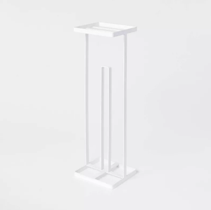 Soporte de papel tisú de metal con diseño de alambre de latón AK en acabado con recubrimiento en polvo marrón a precio mayorista para artículos de hotel/vajilla - Product Image 2