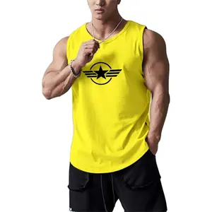 Custom Wholesale Fitness Sports Workout Gym Clothing Tank Top Slim Stringer Vest Custom Cotton Gym Mens Running Singlet