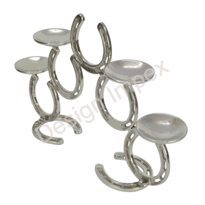Metal Horse <b>Shoe</b> Candle Stand Circular Design Durable Home Decoration - Product Image 3