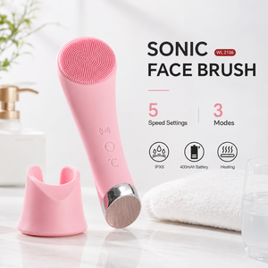 Cepillo de Limpieza <span class=keywords><strong>Facial</strong></span> Eléctrico 2 en 1 con Cabezal de Masaje Metálico, Vibración Sónica, Limpiador <span class=keywords><strong>Facial</strong></span> de Poros Profundos para el Cuidado de la Piel - Product Image 1
