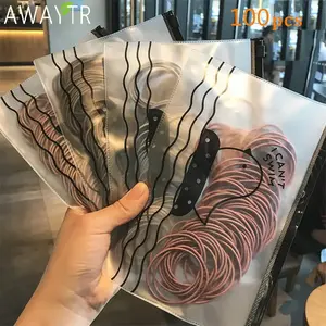 100 pièces/sac, élastiques à cheveux de 5 cm, décorations pour bandeaux de filles, attaches pour cheveux - Product Image 1