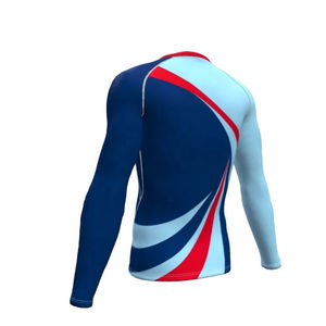 Matériau spandex Rash Guard pour hommes de haute qualité respirant et à séchage rapide durable avec logo personnalisé imprimé à bas prix - Product Image 5