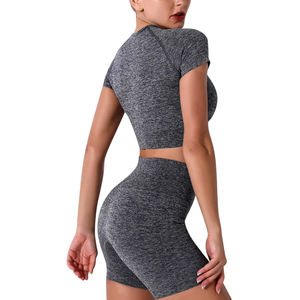 Conjuntos de yoga de 2 piezas, ropa deportiva sin costuras, muy vendidos, para entrenamiento, gimnasio, fitness, personalizables. - Product Image 3
