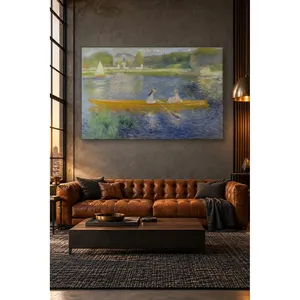 Impresión en lienzo de Fida Renoir: Barco amarillo en el Sena - Product Image 4