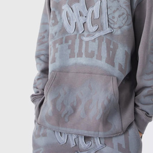 Nouveau manches longues pull sur hommes en détresse sweats à capuche vêtements de plein air couleur unie haute rue mode hommes en détresse sweats à capuche - Product Image 3