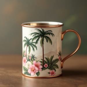 แก้วกาแฟ/ชาทำจากโลหะทองแดง100% เป็นมิตรกับสิ่งแวดล้อมดีไซน์หรูหราสติกเกอร์แก้วที่มีสไตล์สำหรับดื่มกาแฟชาสำหรับเป็นของขวัญ - Product Image 2