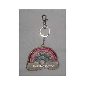 La plus haute qualité Zari broderie Multi couleur personnaliser forme arc-en-ciel forme noël suspendus ornements pour la décoration suspendue - Product Image 1