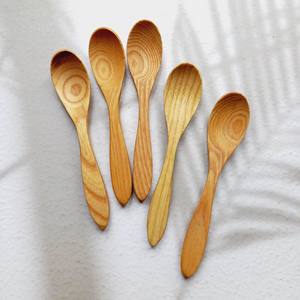 Food Grade Reusable Wooden Tea Coffee <b>Spoon</b> Kitchenware Tableware Wood Made In Vietnam Natural Eco Friendly - Product Image 1