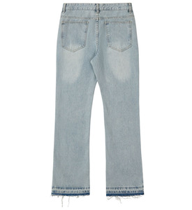 Jeans en denim pour hommes de qualité supérieure 2025, jeans décontractés à coupe ample, jeans surdimensionnés pour hommes, pantalon droit taille haute pour hommes, denim délavé à l'acide - Product Image 3