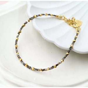 Champagne Diamond <b>Bracelet</b> & 18K Gold <b>Bangle</b> Elegant <b>Silver</b> & Luxurious Gold for Women - Product Image 2
