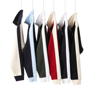 Sweats à capuche en jersey zippé pour hommes avec tissu teint uni Sweats à capuche en jersey de haute qualité avec design zippé et tissu teint uni - Product Image 3