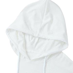 Sudadera con capucha en blanco de algodón grueso de gran tamaño de lujo, logotipo personalizado impreso, diseño forrado de alta calidad para hombres y mujeres - Product Image 2