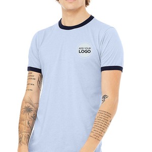 Just Blanks T-shirt en coton pour hommes T-shirt à manches courtes pour hommes T-shirt ras du cou T-shirt à col rond T-shirt à sonnerie - Product Image 1