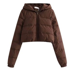 Chaqueta de Invierno Acolchada Personalizada para Mujer, Talla Grande, Cálida, Impermeable, Ecológica, de Poliéster, Bordada, Transpirable, Resistente al Viento, MOQ Bajo - Product Image 1