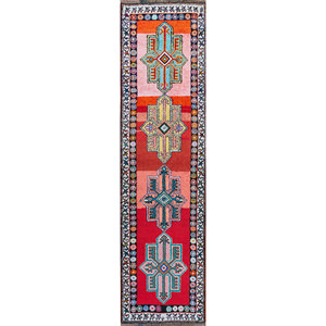 Nuray Classic 3D Geometric Wool Rug Red Orange Hand Knotted for Home Use-for Living Room Hallway Big Rectangle <b>Carpet</b>-Model - Product Image 1